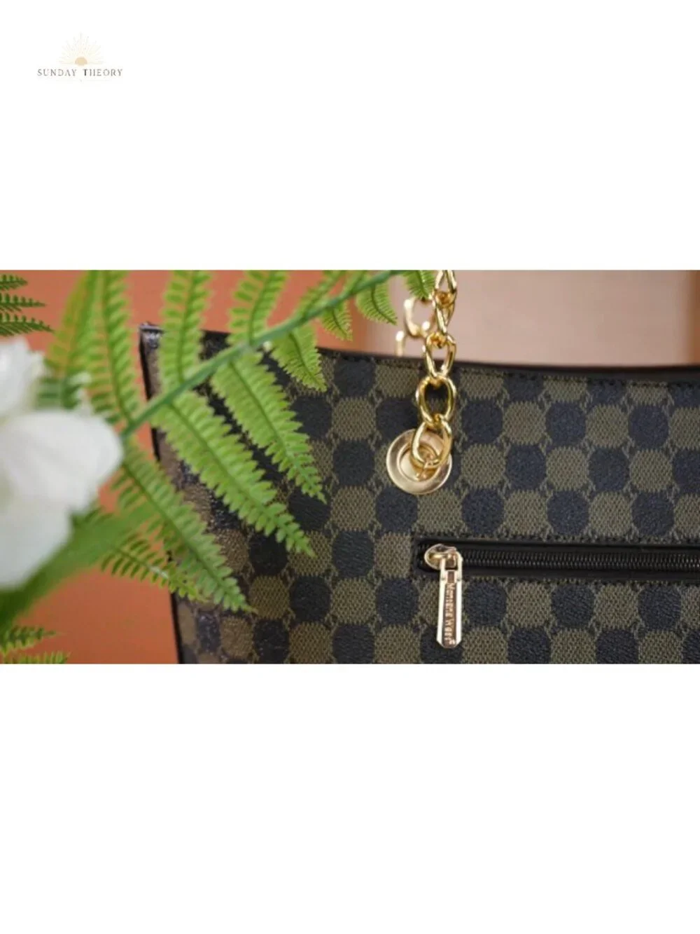 Women's Faux Leather Chain Top-Handle Tote Bag, Large Capacity Satchel with